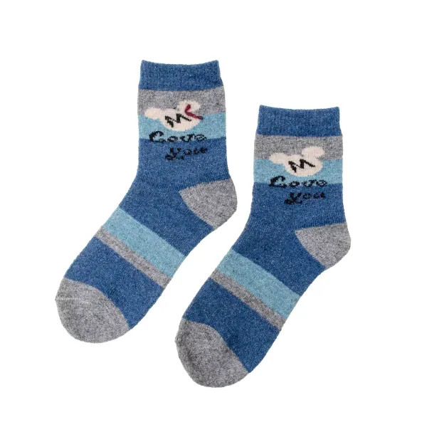 Childrens socks blue-blue-gray 16-18 (5-6 years) 180325