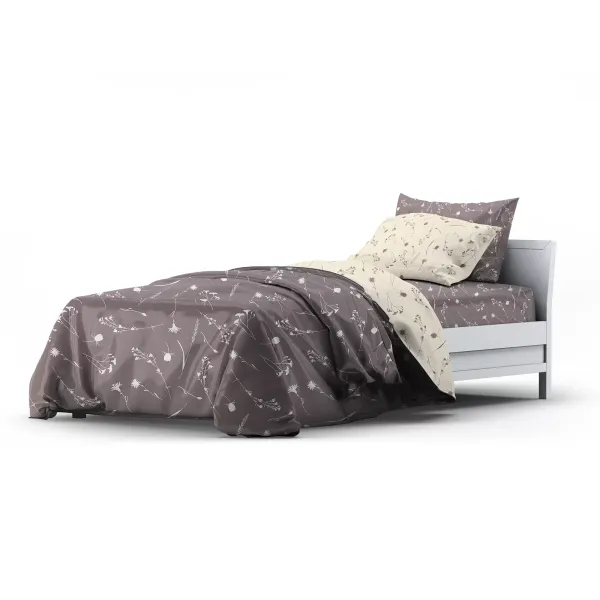 One-and-a-half bed linen set Home Line ECO "VOLASHKI" (dark purple) 184227