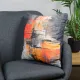 Decorative pillow Home Line Abstraction orange 45х45 cm 189205 (600) small