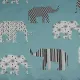 Stuffed poplin &quot;Elephants&quot; green 150cm (105g/m2) 154234 small