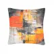 Decorative pillow Home Line Abstraction orange 45х45 cm 189205 small