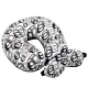 Travel Pillow and Eye Patch Home Line White with Coffee Circles 30x30cm 179150 small
