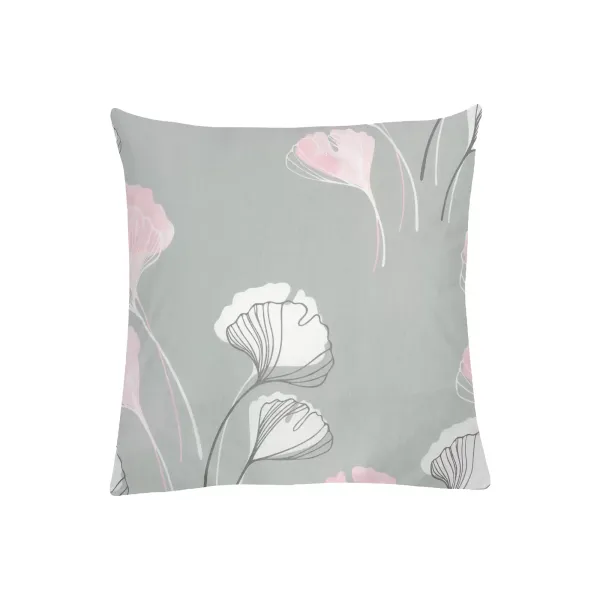 Calico pillowcases "Ginkgo biloba" (gray-pink) 70x70cm 173852