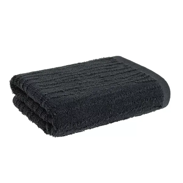 Cotton Terry Towel Home Line Ilaria Black 50x90 cm 177645