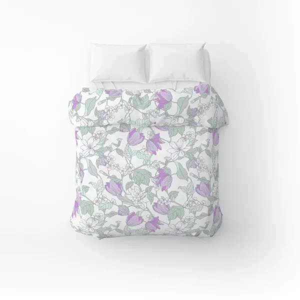 Cotton Duvet Сover Home Line Spring Evening Lilac Menthol 145x215cm 173860