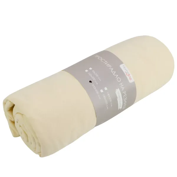 Home Line elasticated knitted bed sheet (cream) 180x200cm 154853