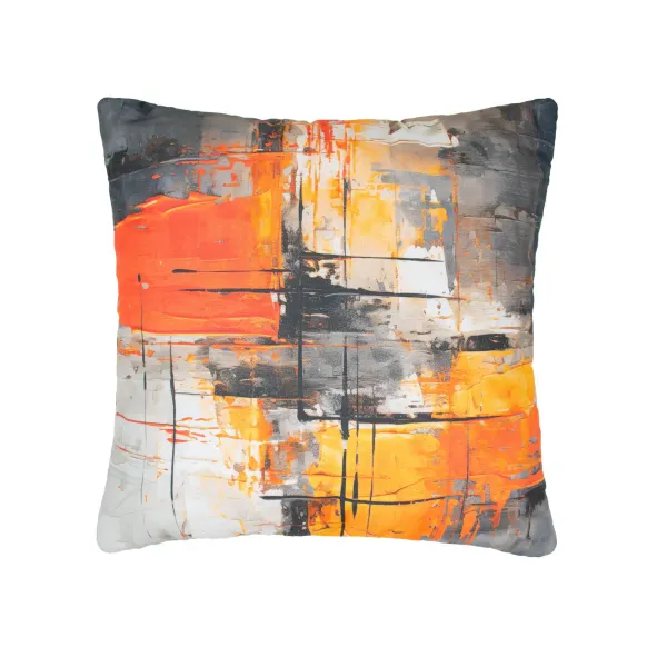 Decorative pillow Home Line Abstraction orange 45х45 cm 189205