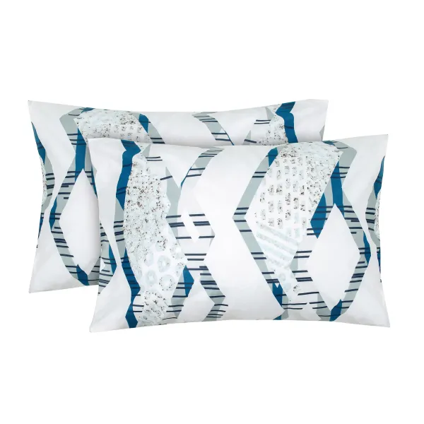 Set of 2 Cotton Pillowcases Home Line Geometry 50x70 188311