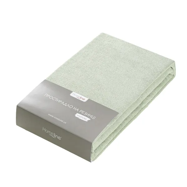 Fitted Cotton Knitted Terry  Bed Sheet  Home Line  Light Olive 90x200 cm  193948