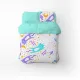 Single Cotton Bedding Set Home Line Cats and stars Turquoise 162243 small