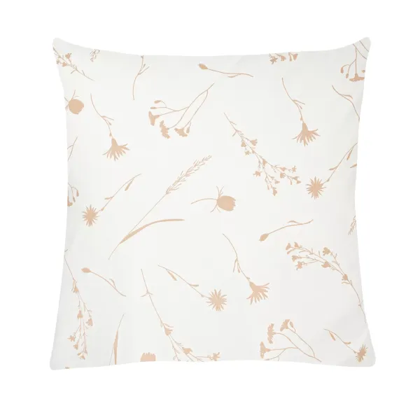 Home Line calico pillowcase "Beige cornflowers on white" 70x70cm 165383