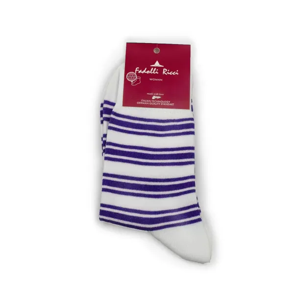Women&#039;s socks (white-purple) 39-42 years 149989