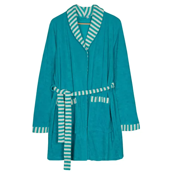 Terry bathrobe Lexi "Ecorepublic home" (sea wave) S 161115