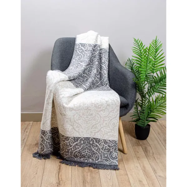 Cotton Plaid Aksu Antray Gri 150x200 cm 180773