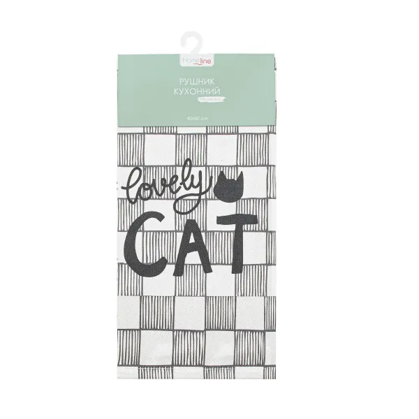 Cotton Canvas Kitchen Towel Lovely Cat 40x60 cm 182816