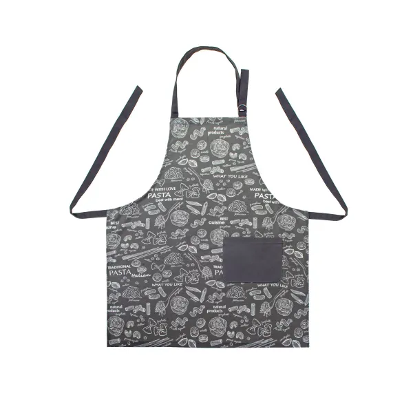 Apron with adjustable half panama tie &quot;Pasta&quot; (graphite/graphite) 177560