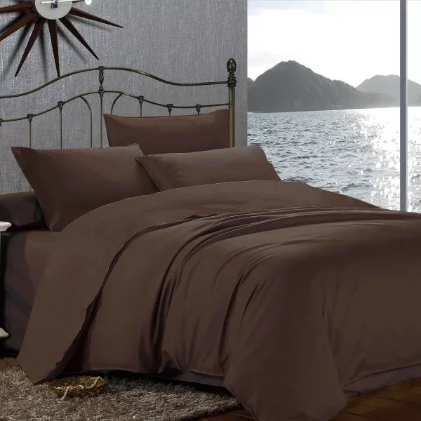 Euro bedding set Home Line "Satin Lux" (chocolate) 155266