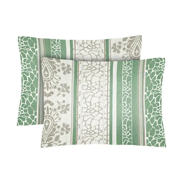 Set of 2 Cotton Pillowcases Home Line Marble Green 50x70 cm 182287