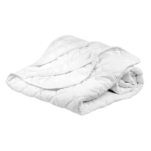 Microfiber Quilted Mattress Topper with Elasticated Stripes 200x200cm 110186