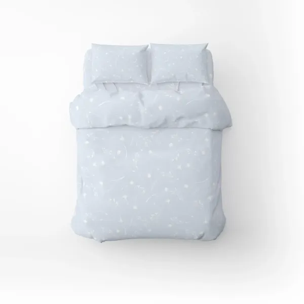 One and a half bed linen set Home Line "Cornflowers" (white on blue) 173307