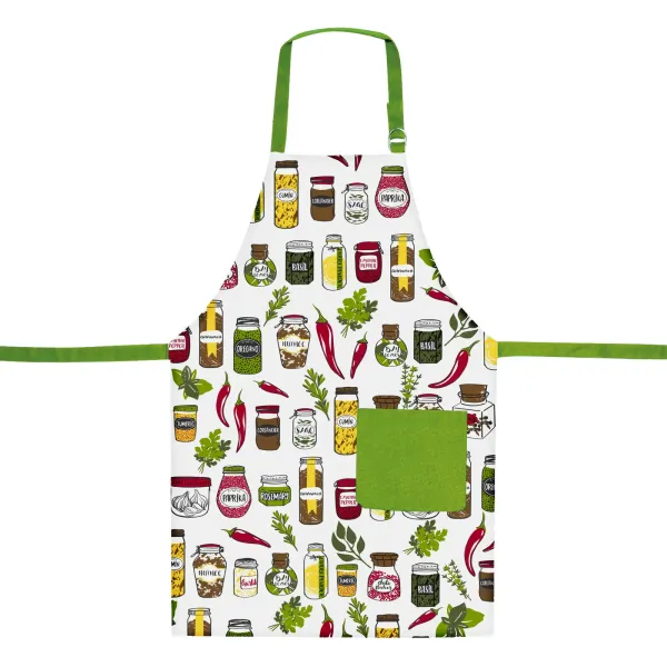 Apron with an adjustable  tie Home Line  Spices Salad Green 162633