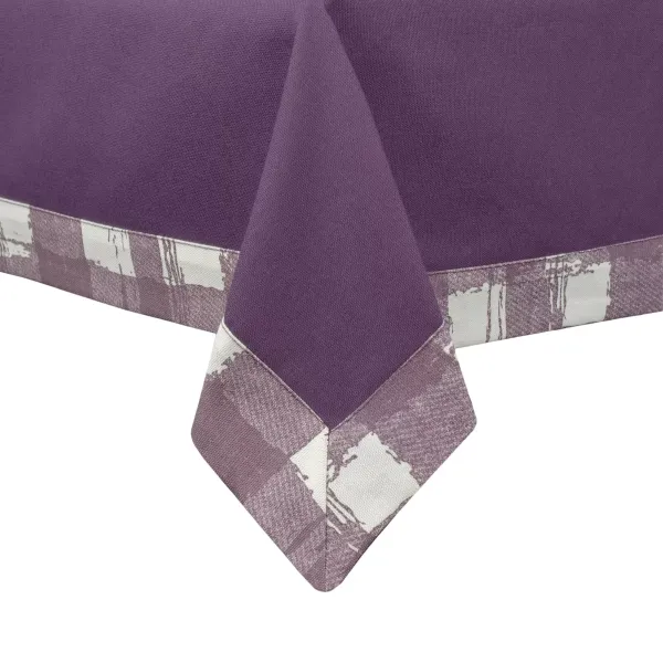 Tablecloth Home Line "Purple with a checkered frame" 140x220cm 161222