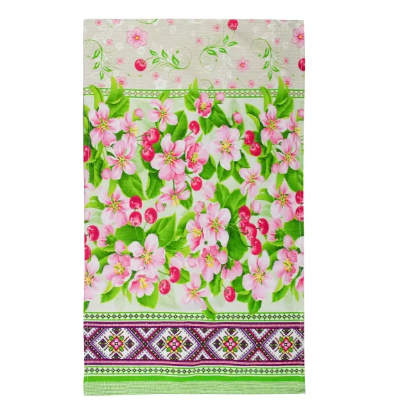 Cotton Canvas Kitchen Towel Home Line Ornament Green 40x60 cm 136956