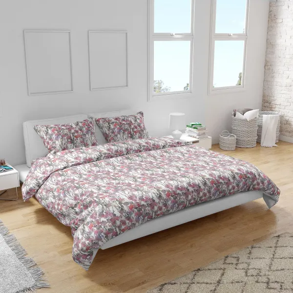 Single Cotton Bedding Set Home Line Drawn Flowers  187467
