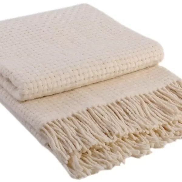 Rich Wool Plaid Vladi White 170x210cm 104810