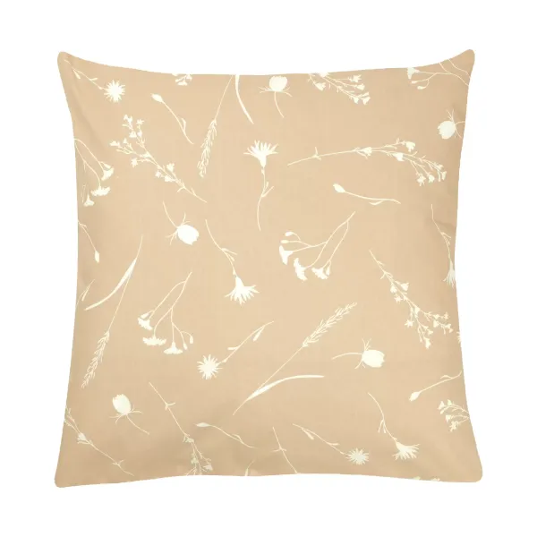 Home Line calico pillowcase "White cornflowers on beige" 70x70cm 164005