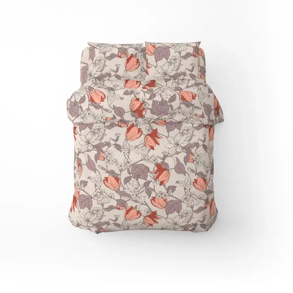Single Cotton Bedding Set Home Line Spring Evening Orange 183204