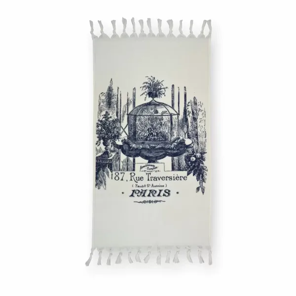 Velor towel Home Line "Paris" (white), 68x127cm 126249