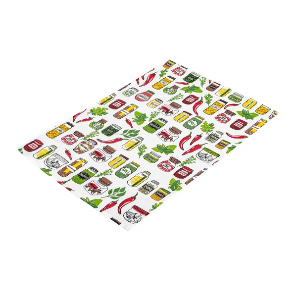 Cotton Canvas Kitchen Towel Spices Green 40x60 cm 181123