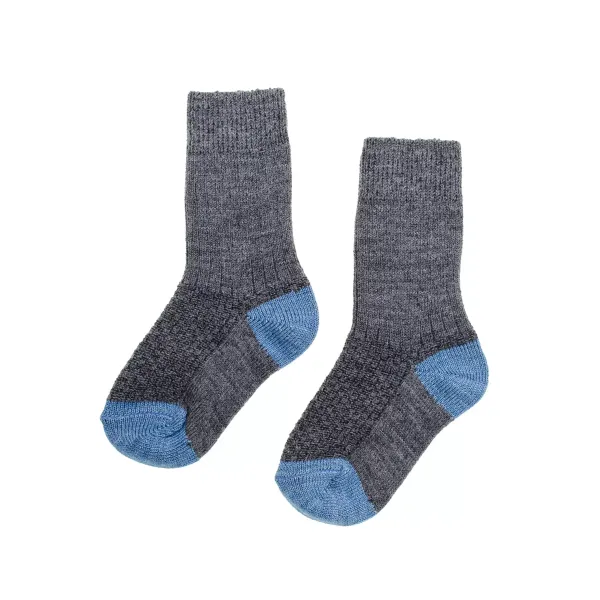 Childrens socks gray-blue 18-20 (7-8 years) 180320