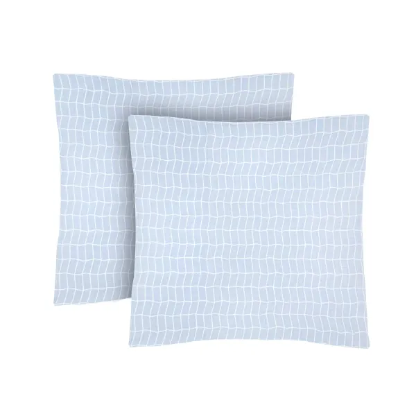 Calico pillowcases (2 pcs.) "Parquet" (light blue) 70x70 cm 183257