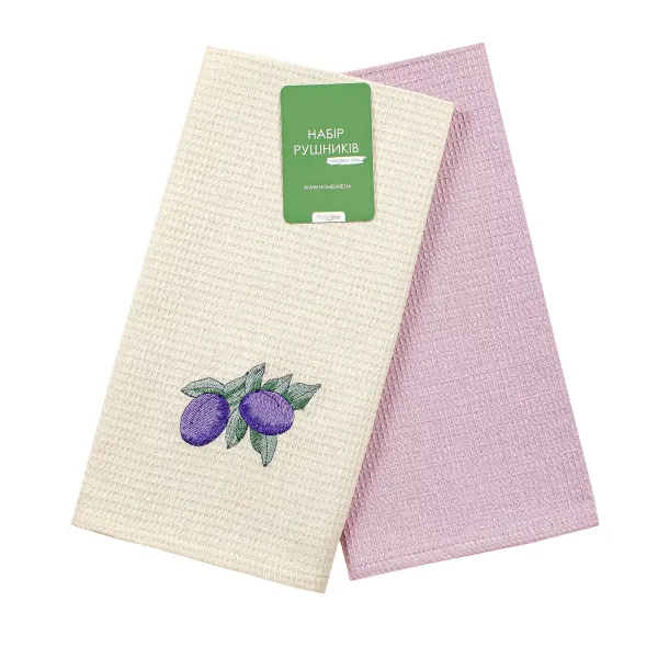 Set of kitchen towels Home Line 2 pcs. &quot;Ripe plum&quot; 45x60 cm 167085