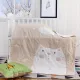 Home Line woven blanket 110x110 cm Cat and fish (beige) 137654 small