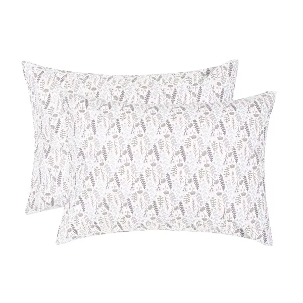 Set of 2 Cotton Pillowcases Home Line Blooming Herbs Pink 50x70 cm 176187