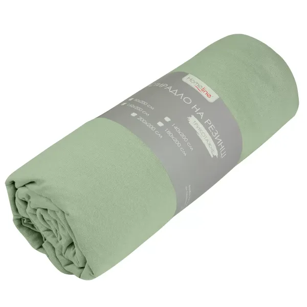 Elasticated knitted bed sheet (olive) 140x200 cm 156097