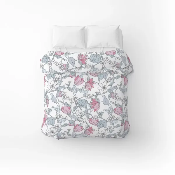 Home Line calico duvet cover &quot;Spring evening&quot; (gray-pink) 145x215cm 173543