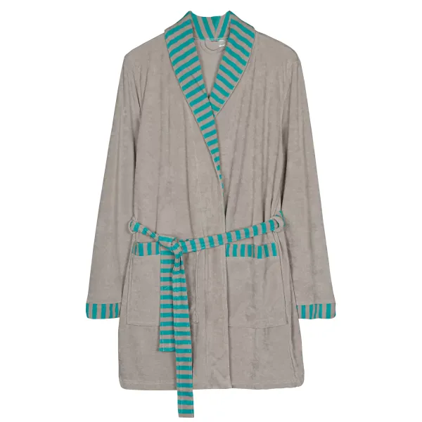 Terry bathrobe Lexi "Ecorepublic home" (gray) S 161125