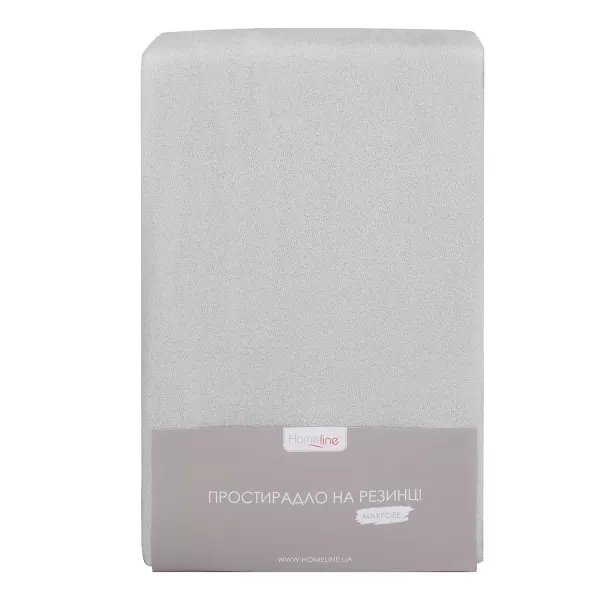 Home Line terry sheet with rubber band (light gray) 180x200x20cm 155245