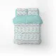 One-and-a-half bed linen set Home Line "Waves/Check" (turquoise) 173833 small