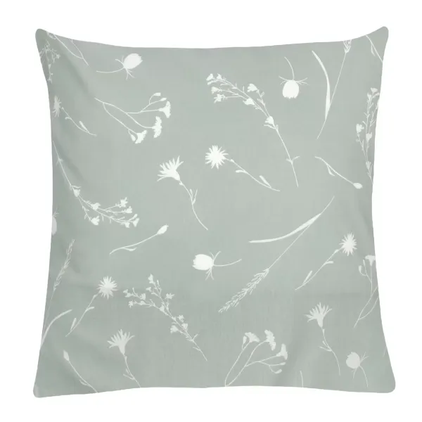 Home Line calico pillowcase "White cornflowers on gray" 70x70cm 165433