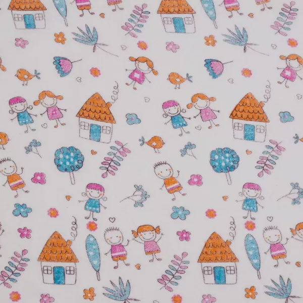 Cotton Flannel Girls and Boys Orange width 96cm (160g/m2) 158690