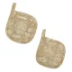 Set of 2 Pot Holders Home Line Pasta Beige 15x15cm 176798 small