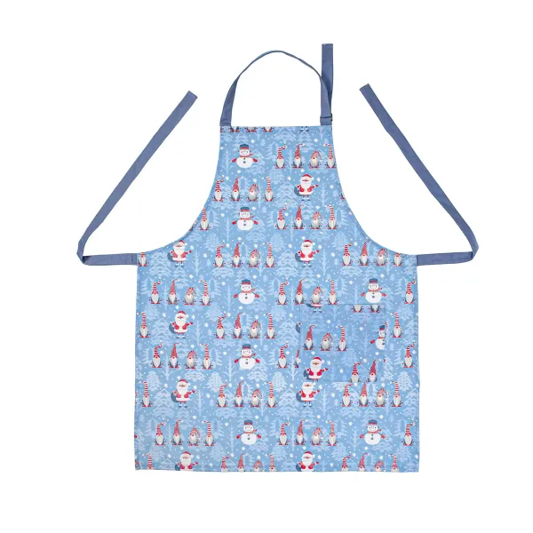 Apron with an adjustable half-panama tie "Gnomes" (blue) 178996