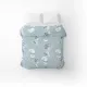 Home Line calico duvet cover &quot;Gingo biloba gray-blue&quot; 145x215cm 165384 small