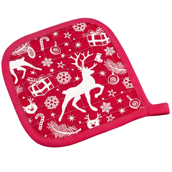 Pot Holder Home Line New Year  Red 20x20 cm 159399