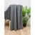 Knitted Wool Blended Throw Plaid Tonk Line Chess Graphite 130x180 cm 192985